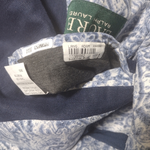 Lauren Ralph Lauren 100% Linen 2-Two Button Summer Suit Jacket Coat Navy Men 36S - Picture 8 of 10